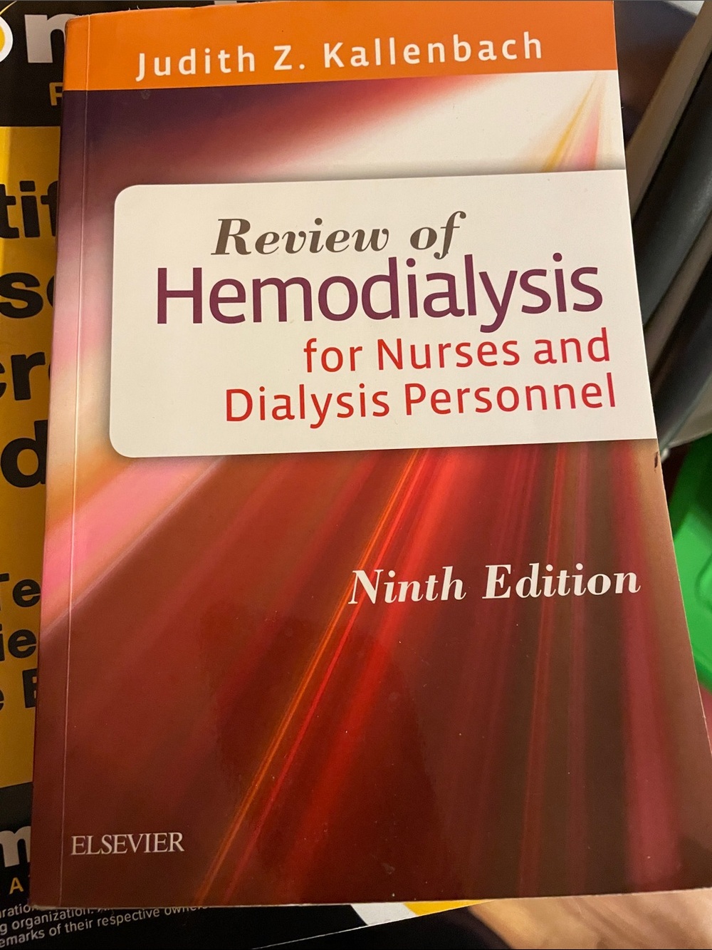 Review of Hemodialysis for Nurses and Dialysis Personnel - Red/Orange Hardcover